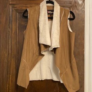 Faux suede vest